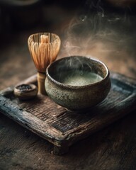 A WabiSabi Tea Ceremony Setting Embracing Imperfection and the Beauty of Handmade Craftsmanship
