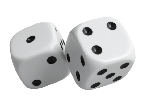 Untitled design - Minimalist Floating Double Dice with Dramatic Spotlight