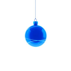 The Christmas tree decoration, the ball, the drawing is made in a minimalistic style and reflects the essence of the object with a single continuous line.