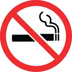 No Smoking Sign A Red Circle Prohibition Symbol for Smoke-Free Zones