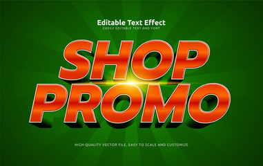 shop promo editable text effect