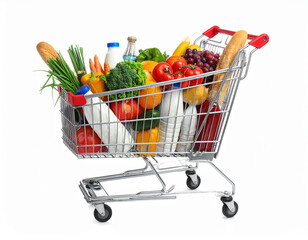 Shopping Cart Full of Groceries