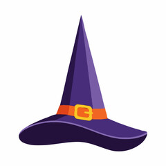 Fototapeta premium Enchanting witch hat perfect for Halloween designs and spooky season promotions, a magical icon