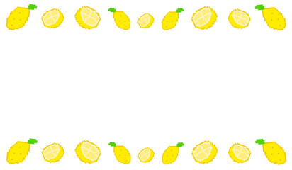 Pixel Art Lemon Frame Design