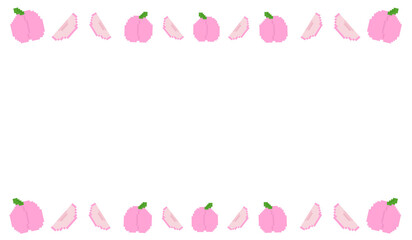 Pixel Art Peach Frame Design