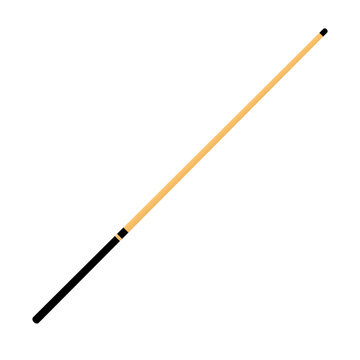 Pool billiard cue stick vector isolated illustration