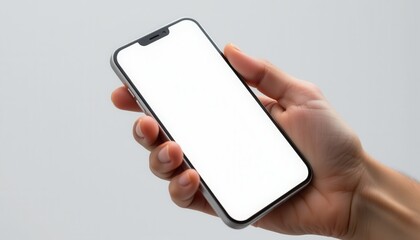 Smartphone in Hand Mockup