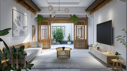Simple living room home photography
