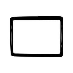 Hand drawn rectangular frame with rounded corners creates artistic border effect