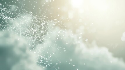 Abstract Network Connections in a Dreamlike Cloudy Sky