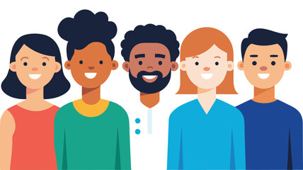 Obraz premium Business teamwork icon set showing a group of cartoon people holding hands together