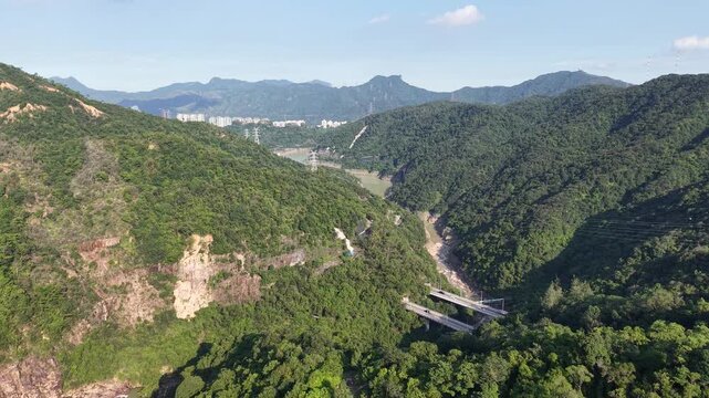 Scenic gorge landscape at Shing Mun in Hong Kong Aug 9 2025