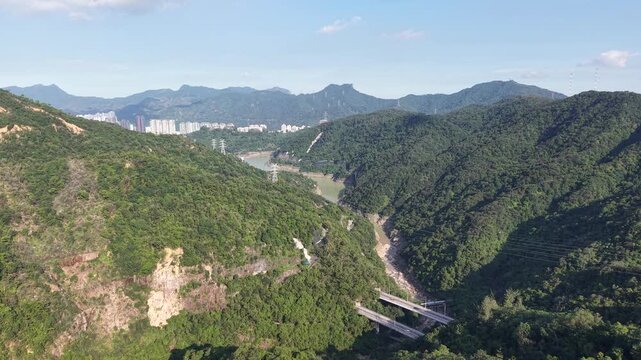 Scenic gorge landscape at Shing Mun in Hong Kong Aug 9 2025