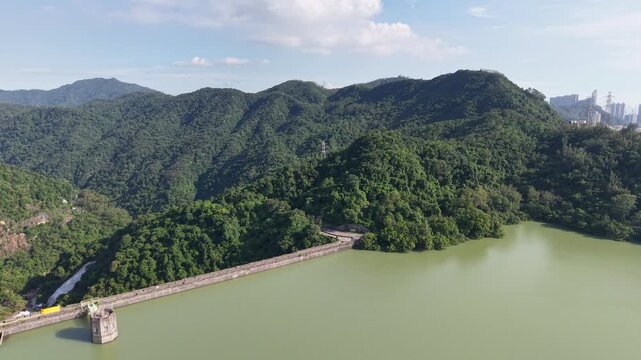 Peaceful nature view at Shing Mun Reservoir Hong Kong Aug 9 2025