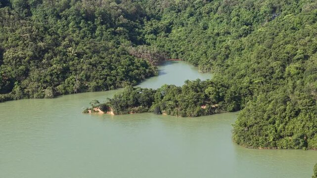 Peaceful nature view at Shing Mun Reservoir Hong Kong Aug 9 2025