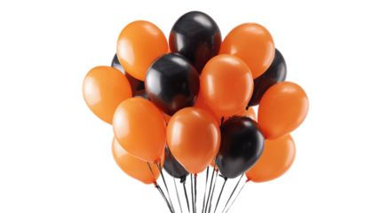 Halloween balloons isolated on transparent background