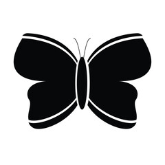 butterfly animal silhouette icon vector