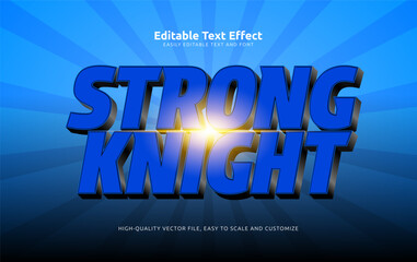 strong knight editable text effect