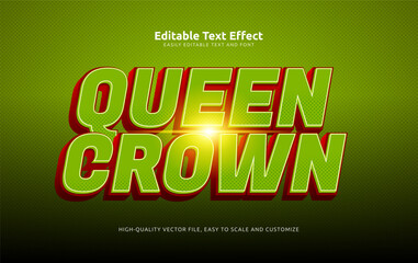 queen crown editable text effect
