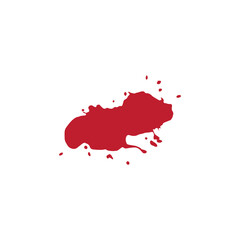 Blood fluid. Blood on the floor. Illustration vector