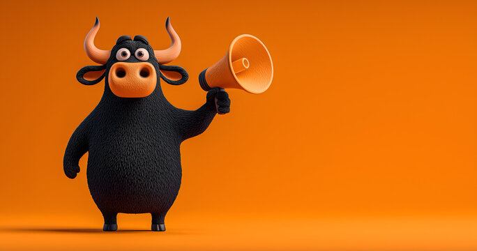 A Strong Bull, Important Announcement with a Megaphone