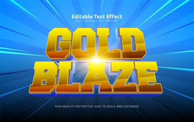 gold blaze editable text effect