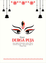 Durga Puja Illustration Art Clean Minimul