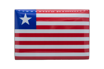 Liberian flag emblem with patriotic red white and blue for national pride and heritage day celebration, Liberia country symbol