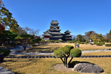 Matsumoto Castle is the most famous landmark in Matsumoto, Japan
