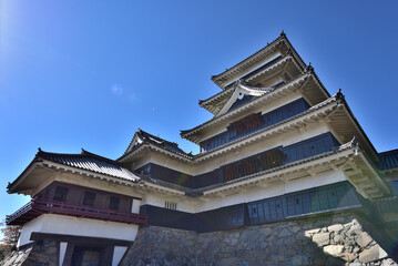 Matsumoto Castle is the most famous landmark in Matsumoto, Japan
