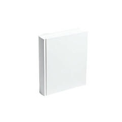 Blank white book, rectangular shape, simple design