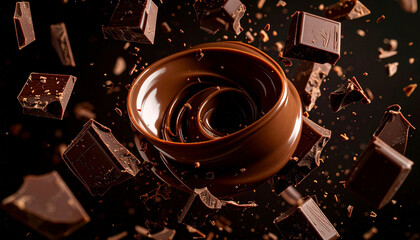 Chocolate Swirl A Delectable Dance of Dark Chocolate Chunks