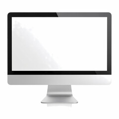 Desktop computer mockup blank screen for website design and presentation