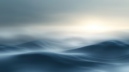 Misty Mountains at Sunrise: A Serene Landscape