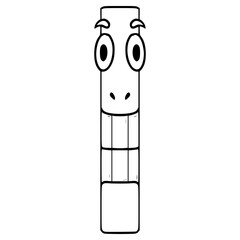 l lowercase Alphabet character illustration hand drawn outline vector