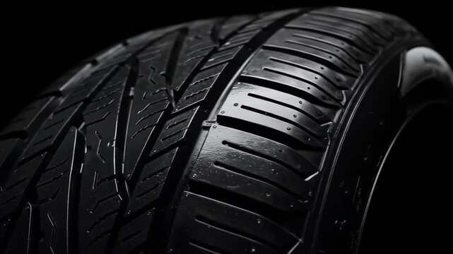 Closeup tire tread detail