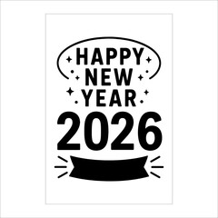 "Luxury Happy New Year 2026 Party Flyer with Golden Fireworks & Celebration Background"