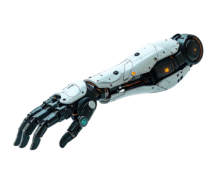 Futuristic mechanical arm, reaching out