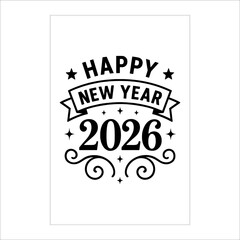 "Luxury Happy New Year 2026 Party Flyer with Golden Fireworks & Celebration Background"