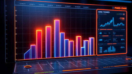 stock market graphs background design