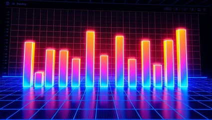 stock market graphs background design