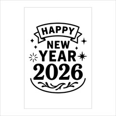 "Luxury Happy New Year 2026 Party Flyer with Golden Fireworks & Celebration Background"