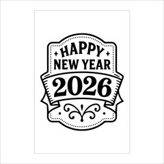 "Luxury Happy New Year 2026 Party Flyer with Golden Fireworks & Celebration Background"