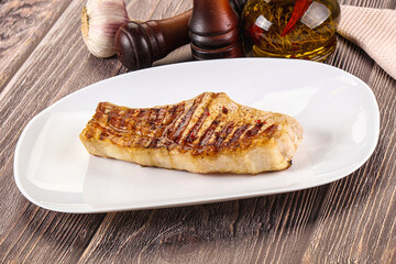 Tasty hot grilled pork loin