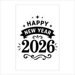 "Luxury Happy New Year 2026 Party Flyer with Golden Fireworks & Celebration Background"
