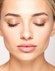 Obraz premium INNER FOCUS, PURE TRANQUILITY, LUXE SKIN, CLOSED EYES BEAUTY SHOT