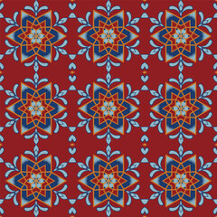 Red Star Moroccan Tile Pattern