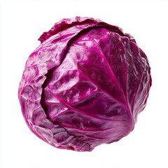 Fototapeta premium whole red cabbage on white background