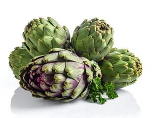 Fototapeta premium Fresh artichokes cluster