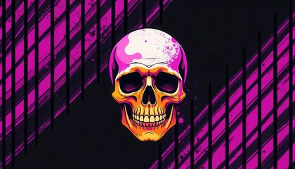 Neon Skull Graphic